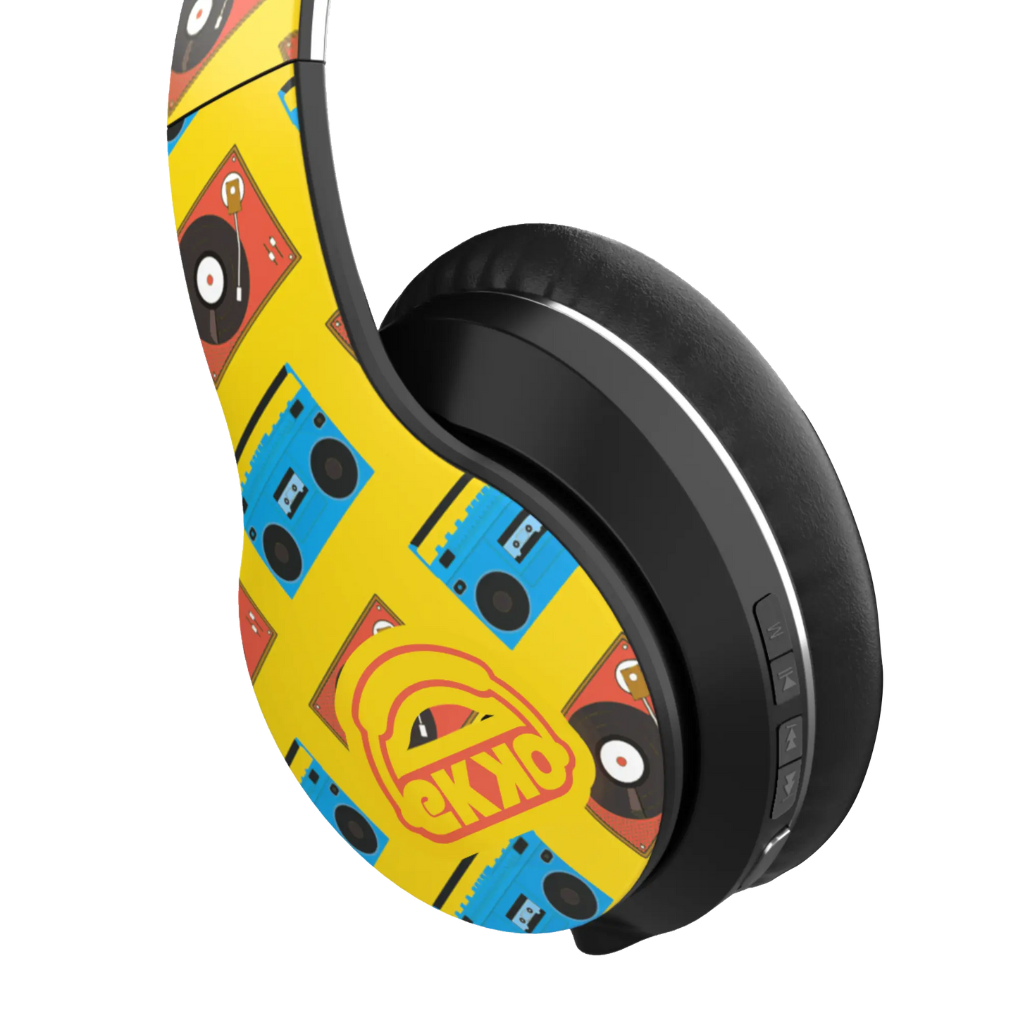EKKO Skull AlterEgo H02 90s Trip: Wireless Headphones with ENC, 15H Playback, On Ear, Max Bass, Twin Connect, Siri & Google