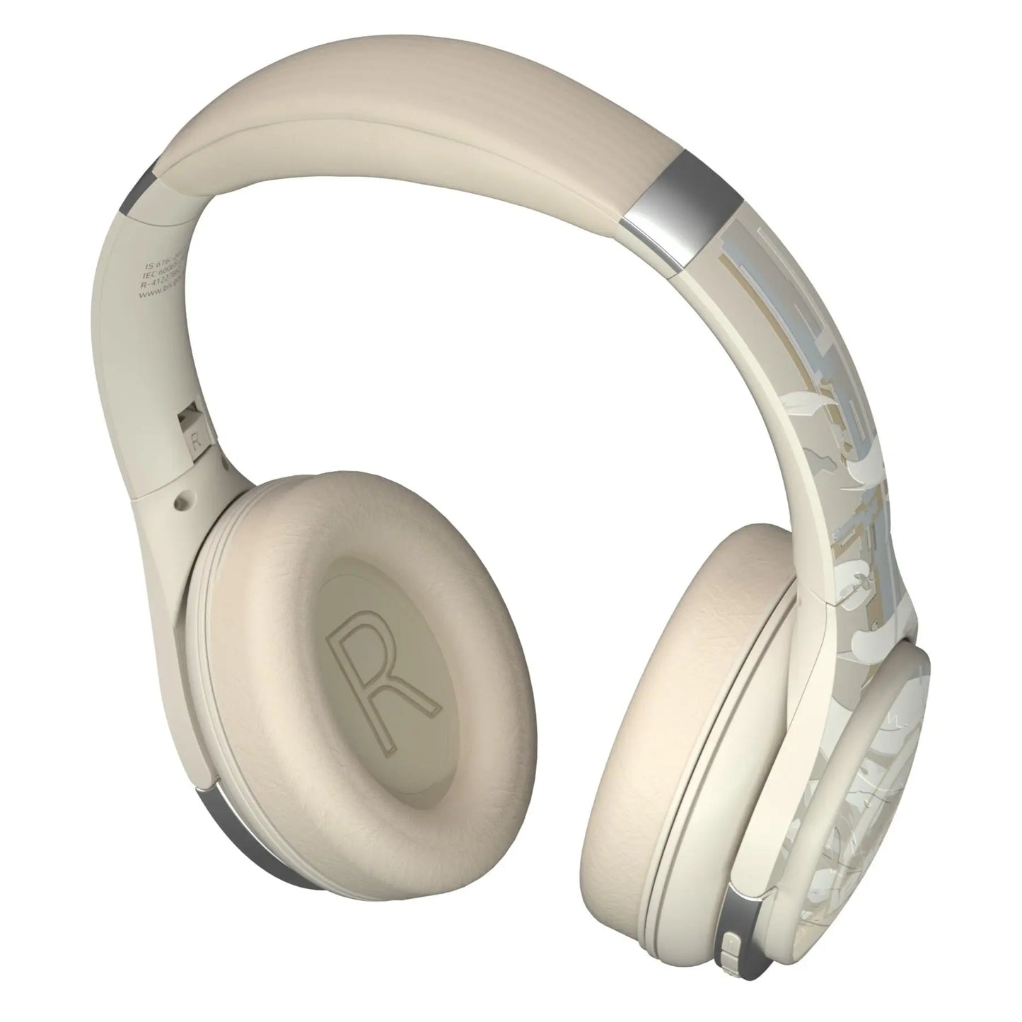 EKKO Skull Pro AlterEgo H03 White Scar : Wireless Headphones with ANC, 40ms Latency, 90-Hour Playback, Bluetooth On Ear, Max Bass, Mic